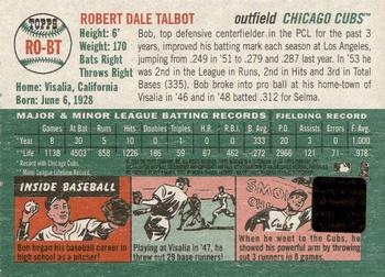 2003 Topps Heritage - Real One Autographs Red Ink #RO-BT Bob Talbot Back