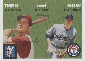 2003 Topps Heritage - Then and Now #TN2 Ted Kluszewski / Alex Rodriguez Front