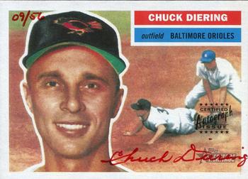 2005 Topps Heritage - Real One Autographs Red Ink #RO-CD Chuck Diering Front