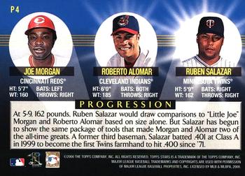 2000 Topps Stars - Progression #P4 Joe Morgan / Roberto Alomar / Ruben Salazar Back