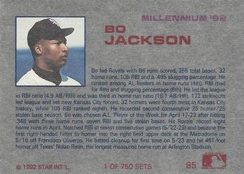 1992 Star Millennium #85 Bo Jackson Back