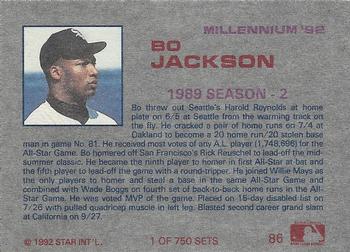 1992 Star Millennium #86 Bo Jackson Back