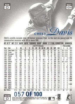 1997 Flair Showcase - Legacy Collection Row 0 (Showcase) #104 Chili Davis Back