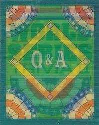 1991 Score Rookie & Traded - Magic Motion: World Series Trivia II #1 Q & A Card 1 Front