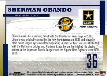 2009 Grandstand Charleston RiverDogs #NNO Sherman Obando Back