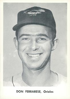 1957 Jay Publishing Baltimore Orioles Set A 5x7 #NNO Don Ferrarese Front