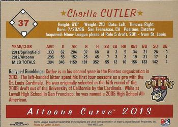 2013 Grandstand Altoona Curve #NNO Charlie Cutler Back