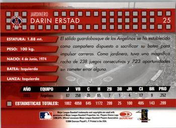 2004 Donruss Estrellas #25 Darin Erstad Back
