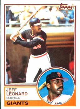 1983 Topps #309 Jeff Leonard Front