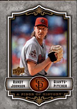 2009 Upper Deck A Piece of History #2 Randy Johnson Front