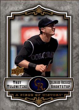 2009 Upper Deck A Piece of History #31 Troy Tulowitzki Front