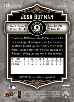 2009 Upper Deck A Piece of History #130 Josh Outman Back