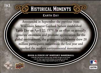 2009 Upper Deck A Piece of History #163 1970 Earth Day Back