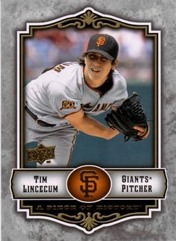 2009 Upper Deck A Piece of History #80 Tim Lincecum Front