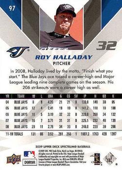 2009 Upper Deck Spectrum #97 Roy Halladay Back