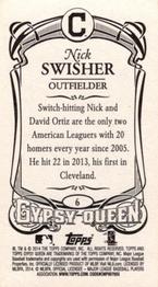 2014 Topps Gypsy Queen - Mini #6 Nick Swisher Back