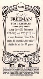 2014 Topps Gypsy Queen - Mini #7 Freddie Freeman Back