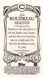 2014 Topps Gypsy Queen - Mini #28 Lou Boudreau Back