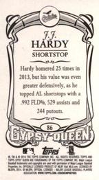 2014 Topps Gypsy Queen - Mini #86 J.J. Hardy Back