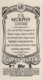 2014 Topps Gypsy Queen - Mini #152 J.R. Murphy Back