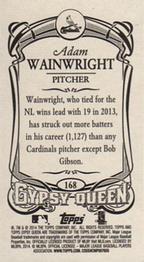 2014 Topps Gypsy Queen - Mini #168 Adam Wainwright Back