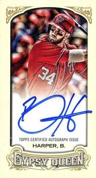 2014 Topps Gypsy Queen - Mini Autographs #MA-BH Bryce Harper Front