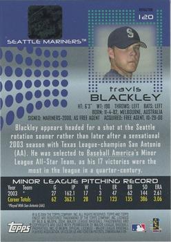 2004 Finest - Refractors #120 Travis Blackley Back