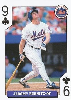 1993 Bicycle Rookies Playing Cards #9♣ Jeromy Burnitz Front