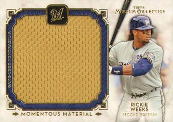 2014 Topps Museum Collection - Momentous Materials Jumbo Relics Gold #MMJR-RW Rickie Weeks Front