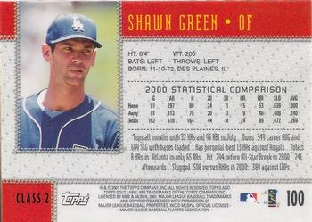 2001 Topps Gold Label - Class 2 #100 Shawn Green Back