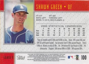 2001 Topps Gold Label - Class 3 #100 Shawn Green Back