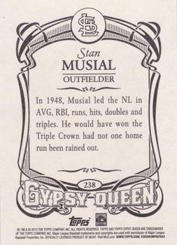 2014 Topps Gypsy Queen - Framed White #238 Stan Musial Back