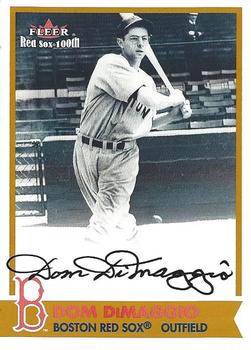2001 Fleer Boston Red Sox 100th Anniversary - BoSox Sigs #NNO Dom DiMaggio Front