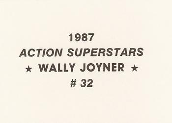 1987 Action Superstars (unlicensed) #32 Wally Joyner Back