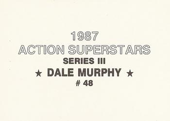 1987 Action Superstars (unlicensed) #48 Dale Murphy Back