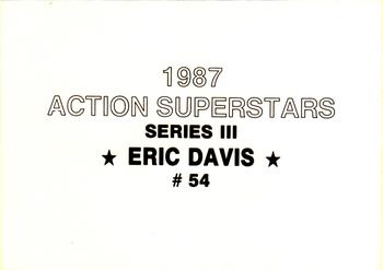 1987 Action Superstars (unlicensed) #54 Eric Davis Back