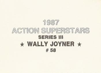 1987 Action Superstars (unlicensed) #58 Wally Joyner Back
