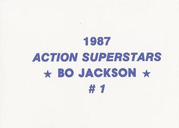 1987 Action Superstars (unlicensed) #1 Bo Jackson Back
