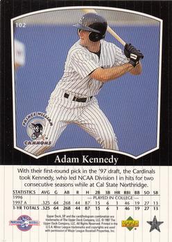 1998 SP Top Prospects #102 Adam Kennedy Back