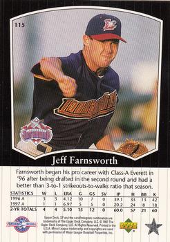 1998 SP Top Prospects #115 Jeff Farnsworth Back