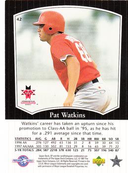 1998 SP Top Prospects #42 Pat Watkins Back