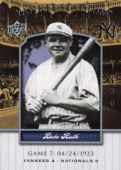 2008 Upper Deck Yankee Stadium Legacy #7 Babe Ruth Front