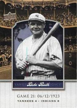 2008 Upper Deck Yankee Stadium Legacy #21 Babe Ruth Front