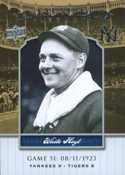 2008 Upper Deck Yankee Stadium Legacy #51 Waite Hoyt Front