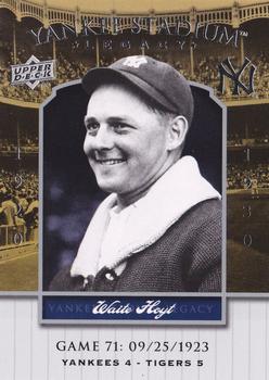 2008 Upper Deck Yankee Stadium Legacy #71 Waite Hoyt Front
