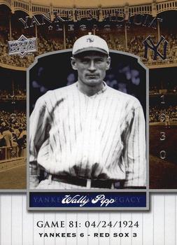 2008 Upper Deck Yankee Stadium Legacy #81 Wally Pipp Front