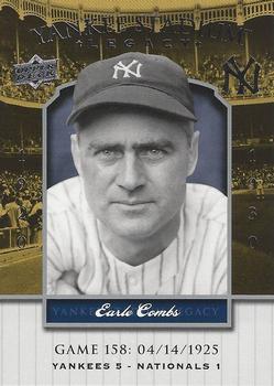 2008 Upper Deck Yankee Stadium Legacy #158 Earle Combs Front