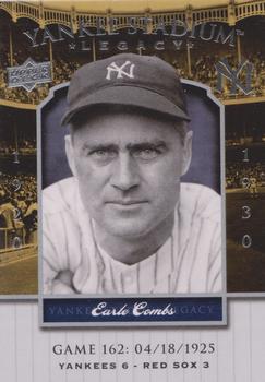 2008 Upper Deck Yankee Stadium Legacy #162 Earle Combs Front