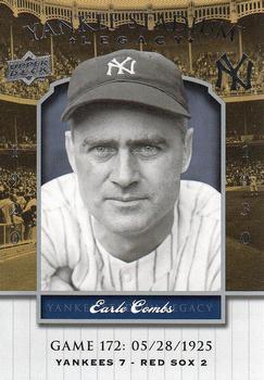 2008 Upper Deck Yankee Stadium Legacy #172 Earle Combs Front