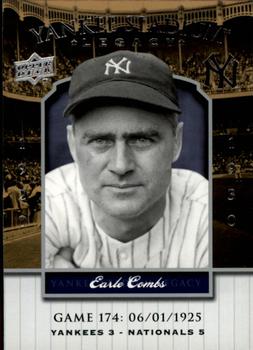 2008 Upper Deck Yankee Stadium Legacy #174 Earle Combs Front